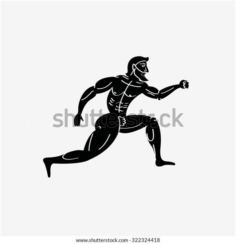 Ancient Greek Naked Athletic Runner Stock Illustration Shutterstock