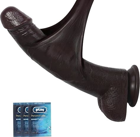 Amazon Huge Dildo Inch Realistic Movable Foreskin Black Dildos Long Thick Penis Dildo