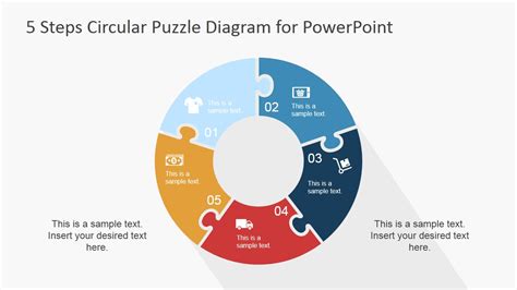 5 Jigsaw Puzzle Pieces Ring Diagram for PowerPoint - SlideModel