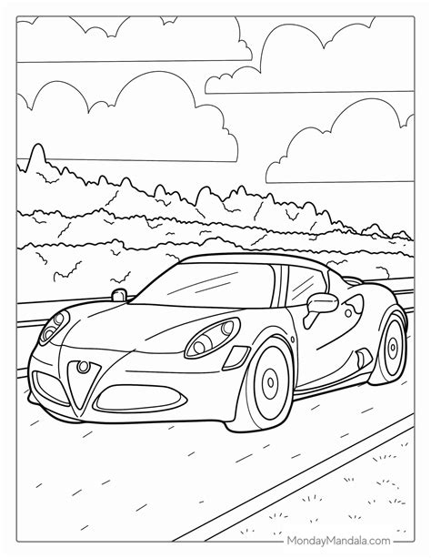 52 Car Coloring Pages (Free PDF Printables) | Race car coloring pages ...