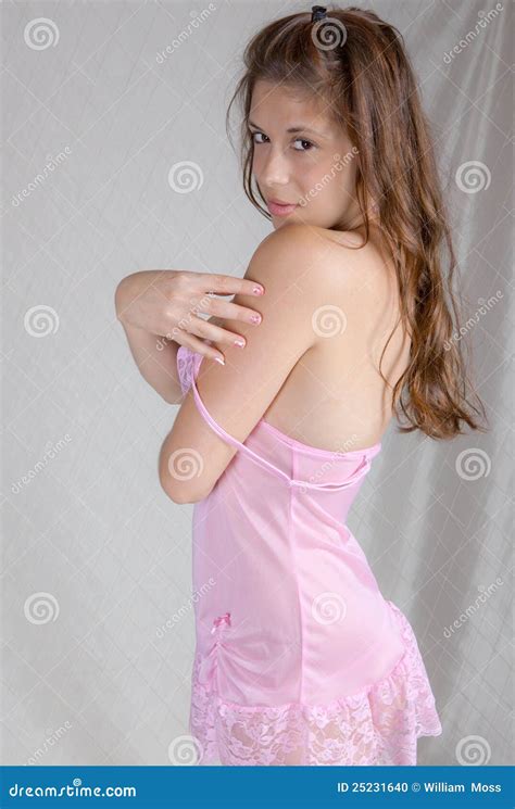 Pretty Woman In Lingerie Stock Photo Image Of Nose Soft