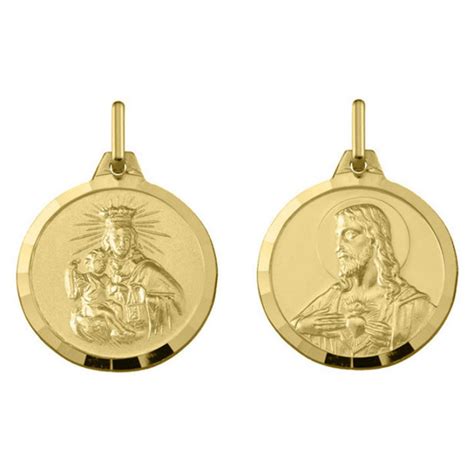 Scapulaire Carmel Et S Coeur M Daille Or Jaune Mm