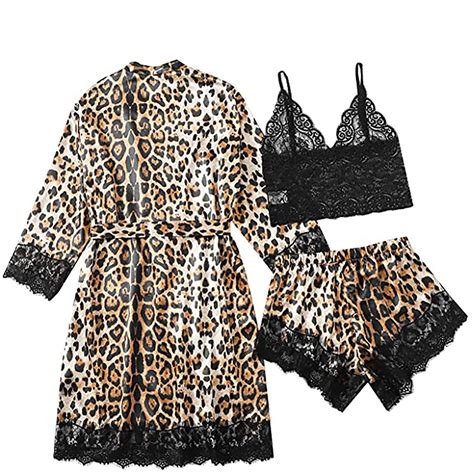 Plus Size Pajamas Women Lace Print Lingerie Pijama Grandado