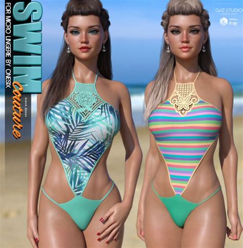 SWIM Couture For Micro Lingerie G8F 3d Models For Daz Studio And Poser