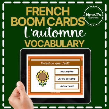 French Fall Vocabulary Activity L Automne Boom Cards By Mme I S