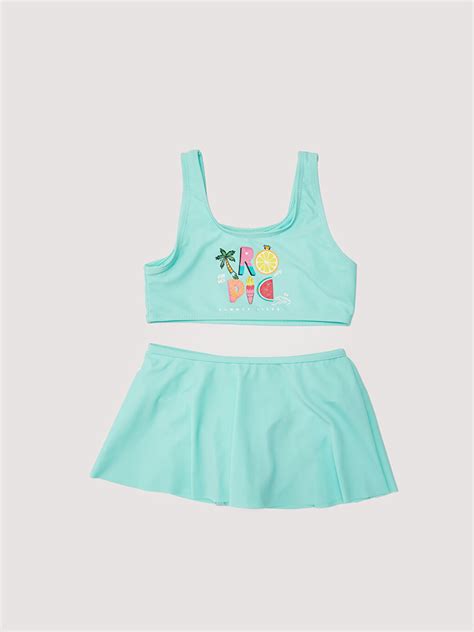 TURKUAZ Esnek Kumaştan Baskılı Kız Çocuk Bikini S Z L Q LCW