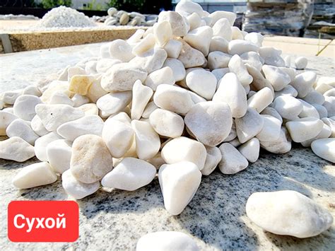Галька грунт для аквариума и растений / белый, 10-20 мм, 2кг (2000г ...