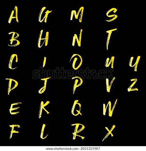 English Alphabet Vector Illustration Font Style Stock Vector (Royalty ...