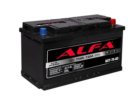 Купити Акумулятор ALFA 75Ah 720A (- +) в Києві та Україні | А-Мега Авто