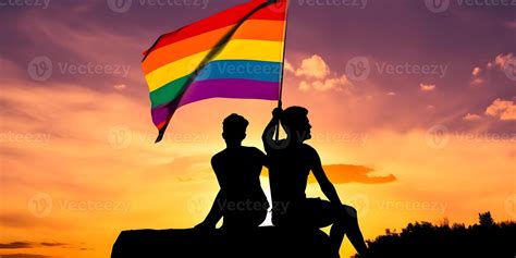 Two Gay Men With Rainbow Flag Concept Of LGBT Pride 25481546 Stock Photo At Vecteezy