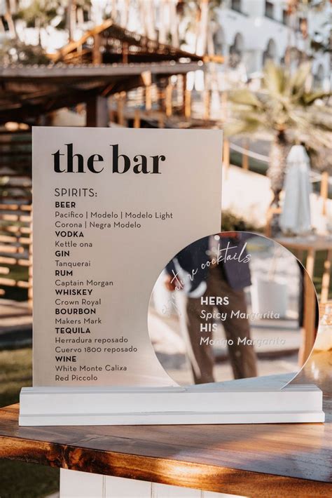 Unique Wedding Bar Sign Ideas Reception Bar White Weddings