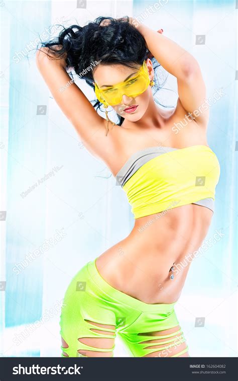 Portrait Sexual Brunette Girl Dancer Dancing Stock Photo 162604082 Shutterstock