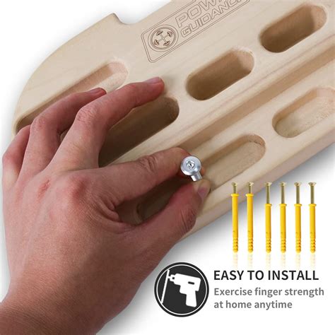 POWER GUIDANCE Rock Climbing Hangboard Wooden Hand Grip Strengthener
