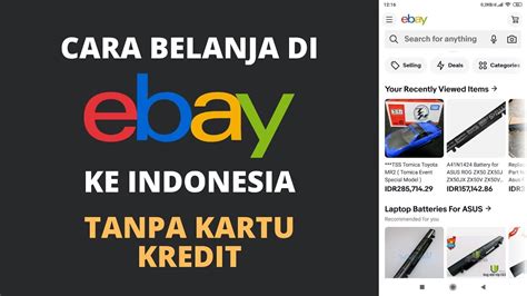 belanja  ebay  indonesia  kartu kredit youtube