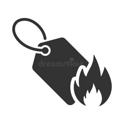 Hot Tag Icon Stock Vector Illustration Of Icon Shop