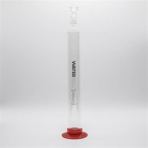 waterfall gravity glass pipe cm red base  bong shop