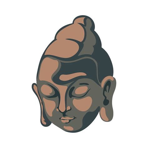 Buddha Head Icon Illustration On White Background 49428494 Vector Art