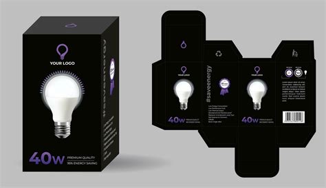 LED Bulb Box Packaging Design Electronic Product Packaging Design 3D