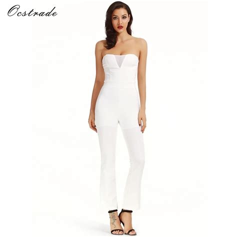 Ocstrade Sexy Clubwear Strapless Bodycon Jumpsuit 2017 New Arrival