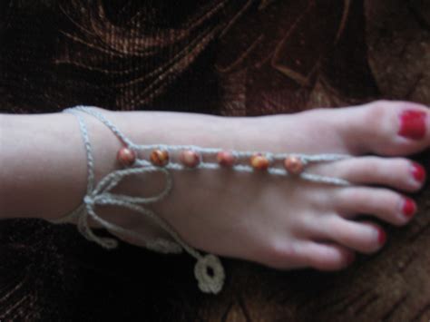 Nuwzz Crochet Barefoot Sandals Nude Shoes Foot Jewelry Wedding Victorian Lace Sexy Yoga