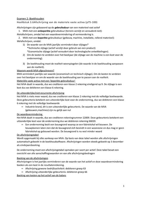 Examen Boekhouden Samenvatting Examen 2 Boekhouden Hoofdstuk 3