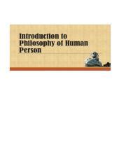 module intro  philo docx module   human person