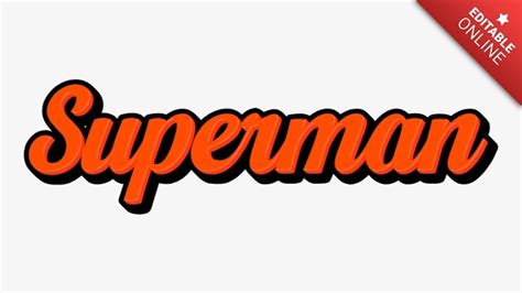 Superman Font Style Text Effect Generator