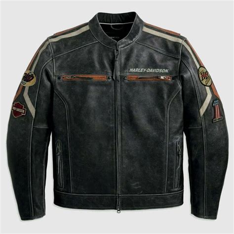 Black Harley Davidson Biker Motorcycle Jacket Flying Leather Jacket