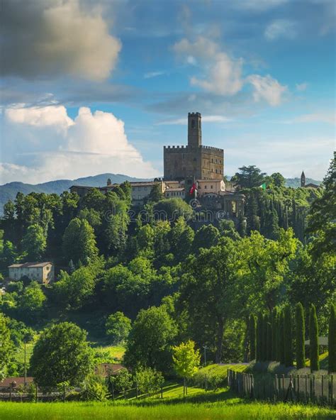 Poppi Village and Castle View. Casentino Arezzo, Tuscany Italy Stock ...
