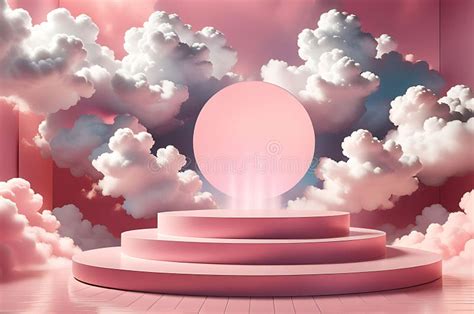 Ethereal Elevation Pink Plinth As The Central Stage Surrounded By