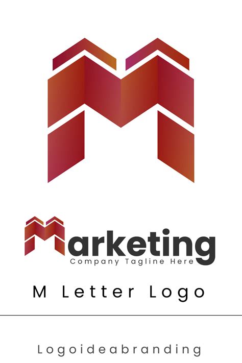 lettering marketing logo red geometric triangle logo red