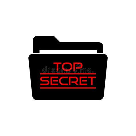 Top Secret Folder Icon or Logo Stock Illustration - Illustration of ...