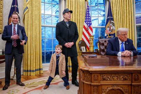 elon musks son  trumps oval office tells   politics