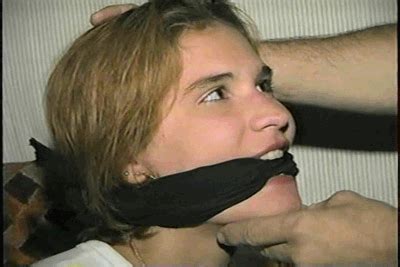 BOUND And GAGGED AMATEUR GIRLS 18 YR OLD BABYSITTER WRAP TAPE GAGGED
