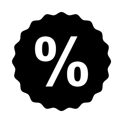 Percent Discount Sale Icon Vector Stock Illustration - Download Image ...