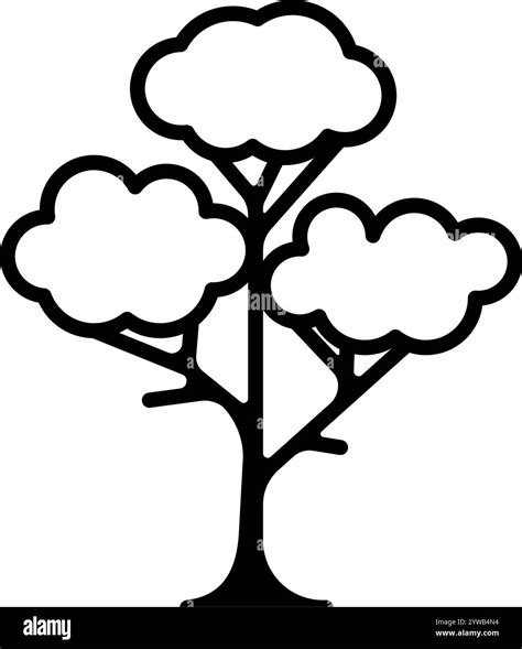 tree outline vectors black  white stock  images alamy