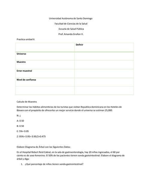 Guía lab bases anal biometrico Universidad Autónoma de Santo Domingo Facultad de Ciencias de