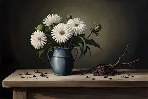 flowers fine art graphic  xmerch creative fabrica