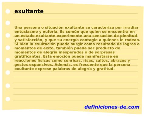 O Que Significa Exultante - Significado de «exultante»