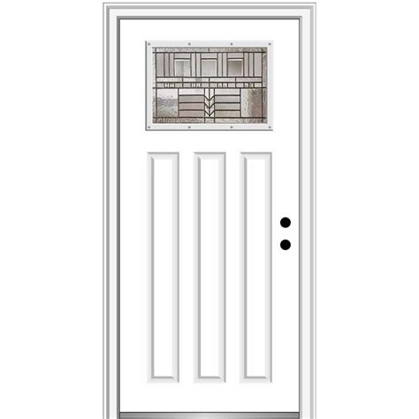 Mmi Door 36 In X 80 In Fiberglass Craftsman Left Hand Inswing Primed