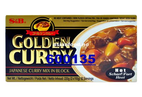 S B Golden Curry Sauce Mix HOT 60x200g Asian Food Import