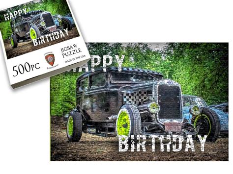 Happy Birthday Hot Rod Livingstone Puzzle Company