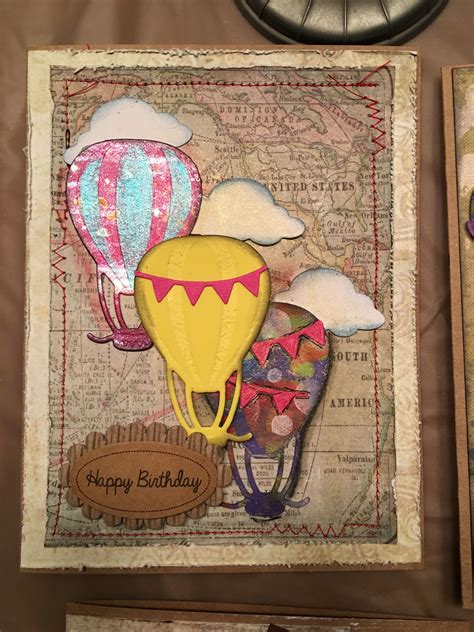 Hot Air Balloon Birthday Card Birthday Balloons Cards Handmade Birthday Cards