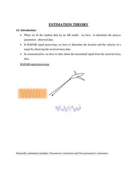 estimation theory   physics science