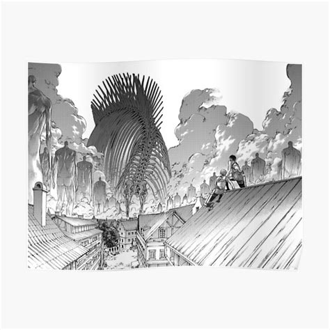 anime attack  titan rumbling poster  omoshiroiwear redbubble