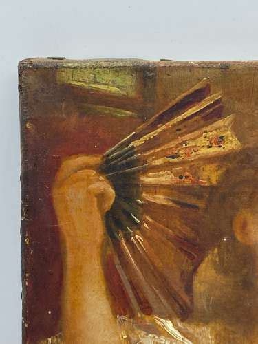 Antique Édouard François Zier French Nude Lady Painting