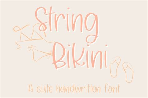 String Bikini A Cute Handwritten Font