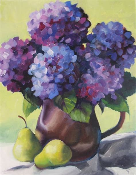 Вернисаж по пятницам. Гортензии, украшение июля | Картины с гортензиями ...