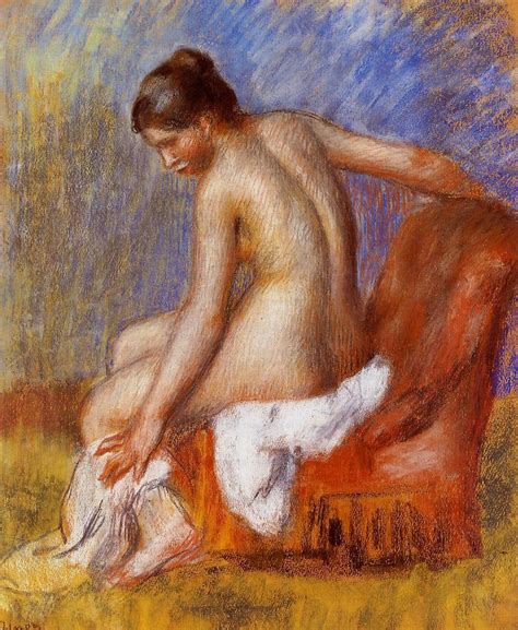 Nude In An Armchair C By Pierre Auguste Renoir Artchive