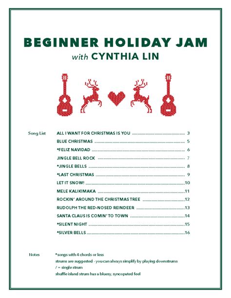 Cynthia Lin-Beginner Holiday Songbook-2020 Update - BEGINNER HOLIDAY